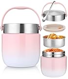 Cours à la mode: il s'agit d'un thermobox Rose pour la nourriture avec un gradient de couleur qui ne contient pas de BPA. C'est la combinaison parfaite de fonction et de design moderne. C'est une sélection de cadeaux idéale ou pour une utilisation personnelle et familiale