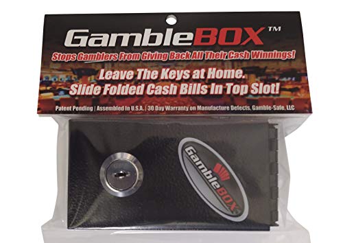 Original USA GambleBox Metal Pocket Sized Gambling Casino Cash Drop Safe Stops Addictive Urges to Gamble Away Your Winnings Best Tricks Tips Leave Keys Home Slip Cash Bills In And Go Home a Winner — view 3