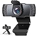 Produktbild IVSO Webcam mit mikrofon für PC, 1080P Full HD Webcam mit Stativ, Mini Plug & Play Kamera, USB Webcam für Desktop & Notebook, Web cam für Streaming, Videoanrufe, Online-Unterricht, Konferenz, Spielen