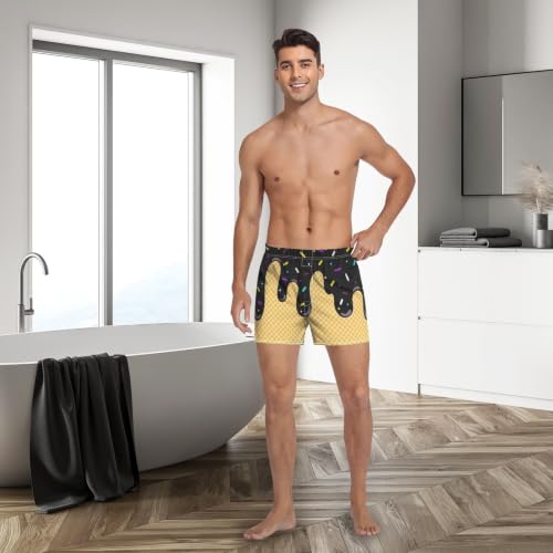 Image of Men's Boxer Shorts Cotton Loose Underwear with Button Fly