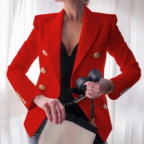 Black Suit Jacket for Women Single Button Jacket Versatile Long Sleeve Jacket Solid Color Jacket Office Work Clothes3