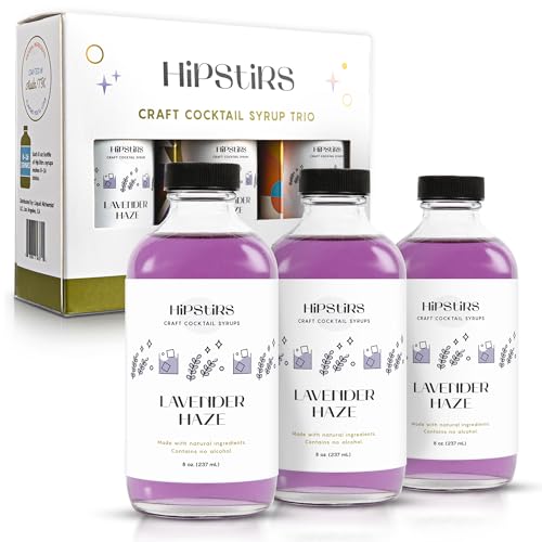 HipStirs Lavender Syrup for Cocktails, Made with Natural Ingredients