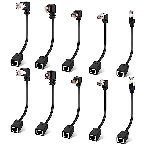 Câble réseau LAN RJ45 Cat6 pour connecter un meuble TV ou un bureau avec angles haut bas