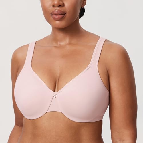 Image of DELIMIRA Women's Minimizer Plus Size Underwire Bras | Smooth, Full Coverage, Seamless, Tshirt Bra