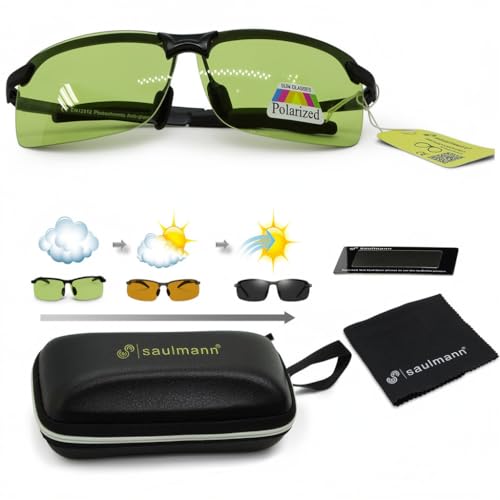 Lunettes de soleil polarisées Saulmann photochromatiques contre la fatigue visuelle en voiture