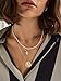 YorzAhar Round Imitation Pearl Necklace Wedding Pearl Necklace for Brides White