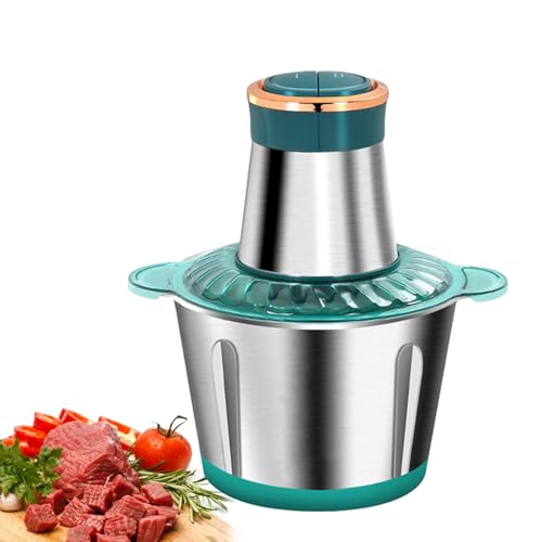 Procesador de carne pequeño, amoladora de carne | Máquina automática de picadora de carne eléctrica,Trituradores de verduras de cocina pesados para ajo, chiles, calabaza y repollo