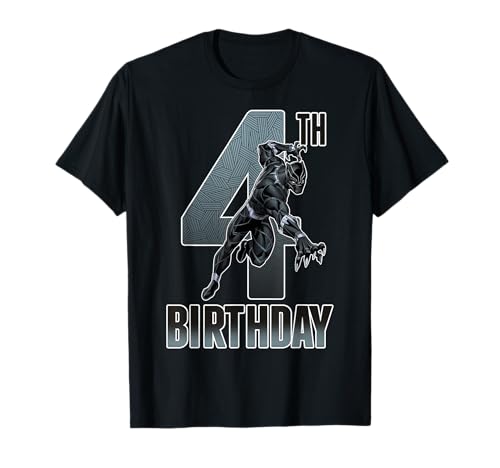 Marvel Comics Classic Avengers Black Panther 4th Birthday T-Shirt - image 1
