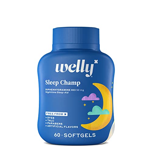 Welly Remedies | OTC Sleep Champ | Nighttime Sleep-Aid | Diphenhydramine HCl | Medicine with Proven Active Ingredients