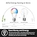 New Kasa Smart Bulb, Full Color Changing Dimmable Smart WiFi Light Bulb Compatible with Alexa and Google Home, A19, 9W 800 Lumens,2.4Ghz only, No Hub Required, 1-Pack (KL125), Multicolor