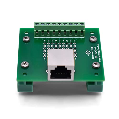 Schmalztech Rj45 Screw Terminal Breakout Board With Din Rail Clips #TOP2