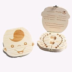 Tandendoos van hout, melktandenbox, houten melktanddoos, tanddoosjes voor jonge hout, kindertandpotjes, tandbox voor…