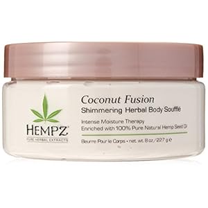 Hempz Coconut Fusion Herbal Shimmering Body Soufflé, 8 Ounce