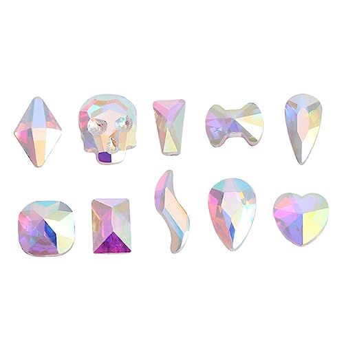 La Mejor Recopilación de Cristal Tornasol los 10 mejores. 45 Beaupretty 100piezas Diamante Mágico Ab Para Decoración De Uñas Dijes De Cristal Gemas y Piedras Preciosas Pedrería Tornasol Pedreria Formas Variadas De Material Cristalino