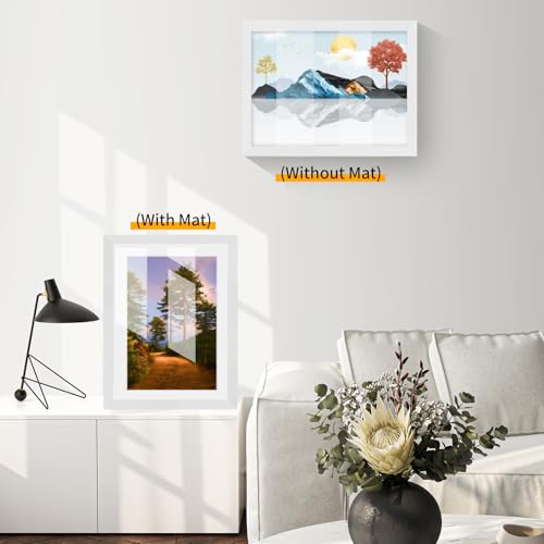 puthiac 13x19 Oak Wood Picture Frame - 13"x19" Poster Frames for Wall, 13x19 Picture Frames for Wall, 13 x 19 Picture Frames, 13 x 19 Frames for Wall(1 Pack, White)