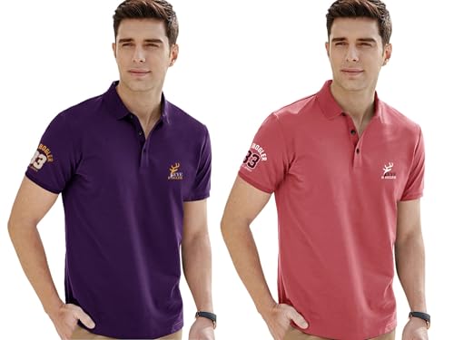 Image of Noble Monk Men's Cotton Blend Regular Fit Polo T-Shirt