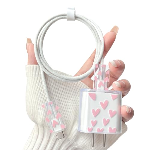 Protector de cargador iPhone 20W suave transparente que evita roturas del cable USB C