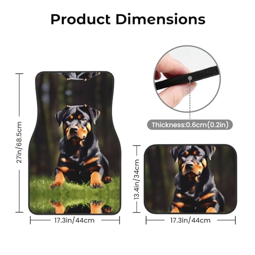 Tapis de sol de voiture Rottweiler robuste pour auto SUV camion - 4