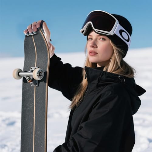 Andiker Women Winter Ski Gloves, Waterproof Touchscreen Snowboard Gloves, Windproof Warm Snow Glove for Skiing Running and Cycling (Pink)