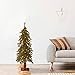 National Tree Company Pre-lit Artificial Christmas Tree | Includes Pre-strung White Lights | Hickory Cedar - 3 ft