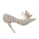 designer high heels second hand Material: Legierung, Kristall sharprepublic Legierung Metall Voller Strass Kristall High Heels Schuhe Brosche Schmuck Geschenk - Gold
