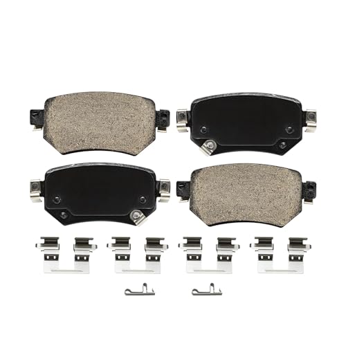 Image of Detroit Axle - Brake Pads for 2016-2021 Mazda 6 2017 2018 2019 2020 Ceramic Brake Pads w /Hardware Front and Rear Replacement