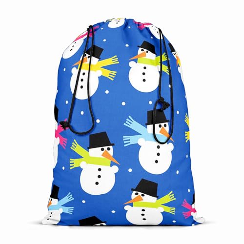 Image of ArtzFolio Snowman | Reusable Sack Bag | Bag for Gym, Storage, Vegetable & Travel