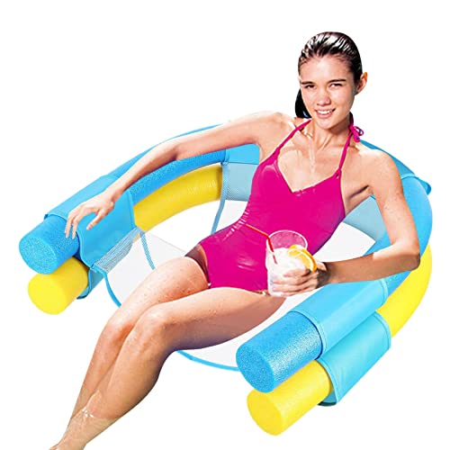 Luckxing Silla Flotante - Flotador Piscina Salón para Adultos Súper flotabilidad Sling Fideos Piscina, Silla Flotante Hamaca Agua Piscina para Suministros Agua, sillón Piscina - sin Tubo Flotador