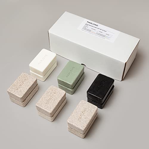 MARLOWE. Soap Bar Discovery Gift Set, Mens Skin Care Variety Selection of Exfoliating Body Scrub, Charcoal, Moisturizing & Polishing Body Bar Soaps for Men, 12 Pack - Image 5