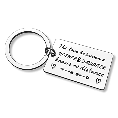 Porte-clés cadeau pour maman de la part de sa fille, cadeau de fête des mères, cadeau de Thanksgiving, de Noël, cadeau de déménagement, souvenir longue distance pour maman Cover