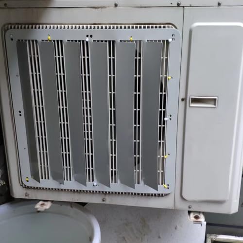 Genérico Soporte para Cubierta de Aire Acondicionado Exterior - Guía de Viento de Acero Inoxidable, protección contra Corrientes de Aire directas para compresor y Condensador de Aire Acondicionado, d