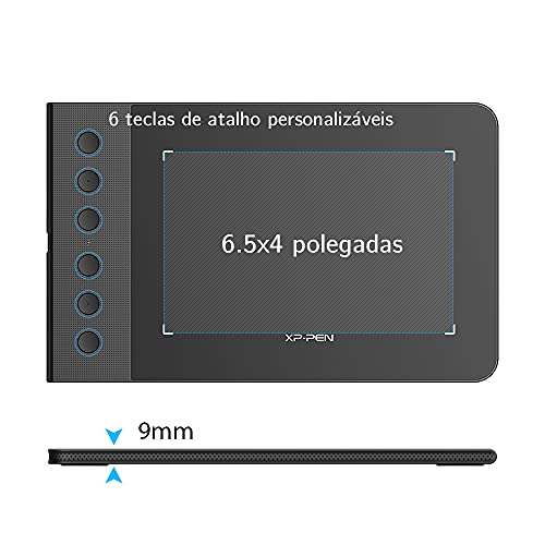 Mesa Digitalizadora XP-PEN Star G640S Android Tablet Gráfico Digital de Desenho 6x3.75 Polegadas Can