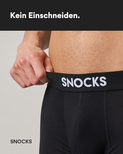 Snocks Boxershorts Herren 6 Paar Schwarz Größe XL Unterhosen Männer XLarge Baumwolle Unterwäsche