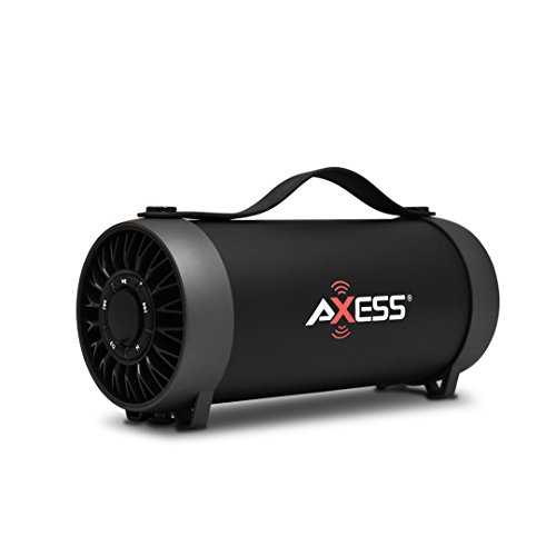 AXESS SPBT1056 Portable Bluetooth Speaker With Built-In Usb Support, Fm Radio, Line-In Function