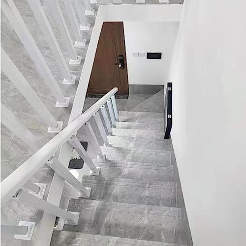 Poteau de garde-corps d'escalier blanc robuste avec colonne de support de 120 cm