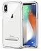 Spigen Ultra Hybrid S iPhone X Case with Air Cushion Technology and Magnetic Metal Kickstand for Apple iPhone X (2017) - Crystal Clear