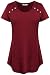 Tencole Womens Scoop Neck Short Sleeve Tops Kangaroo Pocket Casual Tunic Shirts