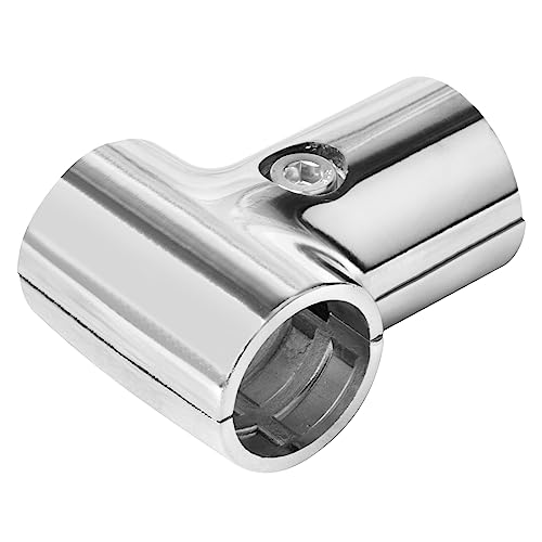 eoere 6 Sets 1-1/4\"(32 mm) Tee Pipe Fitting Reducing Tee Socket, T Pipe Clamp Connector Chain Link Fence Clamp, Aluminum Alloy Tee Chain Link Fence End Rails Clamps