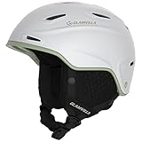 GLAMVILLA Skihelm Snowboardhelm für Damen/Herren, Verstellbar Unisex Schutzhelm für Skifahren/Snowboarden,Schneesporthelm mit Verstellbares Belüftungssystem (L, Weiß)