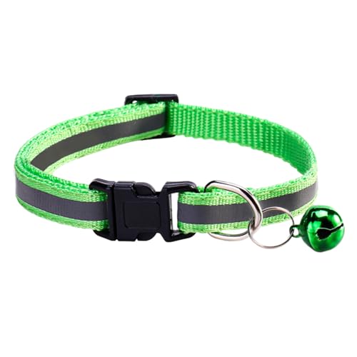 Kustimantu Collare per gatto - Collana fosforescente con campana, forniture per animali domestici leggere e resistenti alle intemperie per escursionismo, esplorazione e attività all'aperto