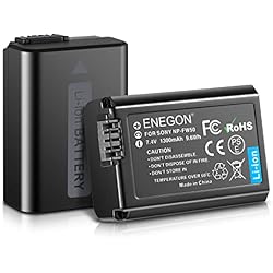 Bateria Para Sony A6500 ENEGON 2X NP-FW50 Recargable Li-Ion Batería para Sony NEX 3/5/7 Series, SLT-A Series, Alpha a3000,a55, a5000, a5100, a6000,a6100,a6300,a6400,a6500, a7/a7II/a7s/ a7sII/a7r/a7rII, rx10, rx10II