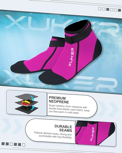 Image of XUKER 3mm Neoprene Water Socks for Beach Volleyball Sand Soccer Diving
