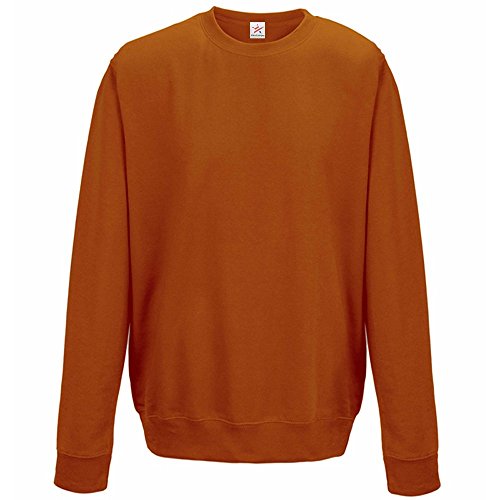 Image of Star and Stripes Plain Burnt Orange Sweatshirts, Crew Neck Sweatshirt Large Plus 1 T Shirt