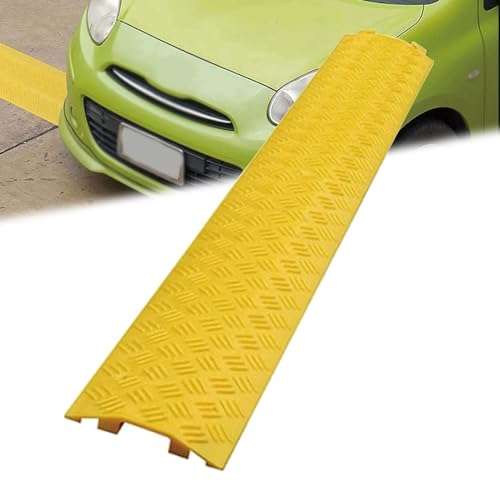 PVC Kabelbrücke, Kabelbrücke 1m Kabelkanal Überfahrschutz Kabelrampe Schlauchbrücke Kabelkanal für Fußgänger/Radfahrer/Büro usw, erweiterbar