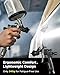 InoKraft Drizzle Pro LVLP Spray Gun, Precise Low-Overspray Performance with Ultra-Light 340g Design. Includes 1.3B/1.3C Nozzles and Accessories, Ideal for Automotive and Industrial Coatings