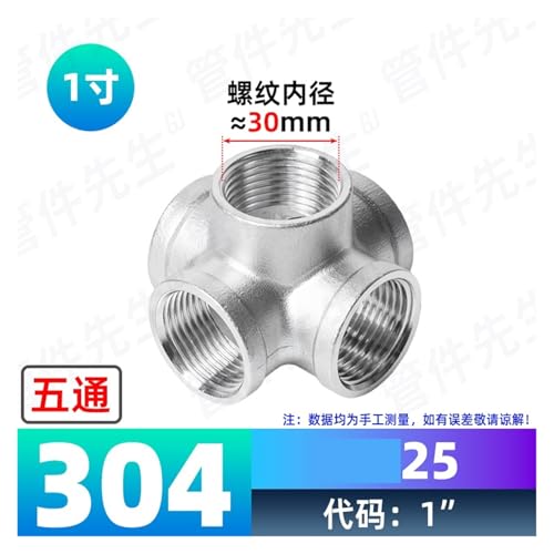Accesorio tridimensional de 5 vías en acero 304 para estructuras de tuberías 3
