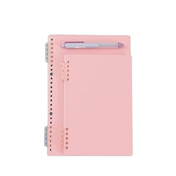 ピンドメさま専用　リングノート他４点 Amazon | QQZSG リングノート A5 ピンク A5*5 タテ 8穴 文具