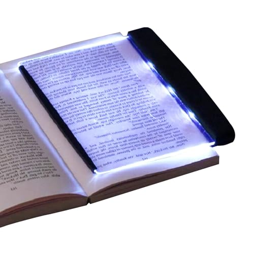 Luz de Libro para Leer, LED Luz de Lectura, LED Lámpara Forma de Libro para Leer en la Cama por la Noche Lámpara de Placa Plana LED portátil Protección Ocular Dormitorio