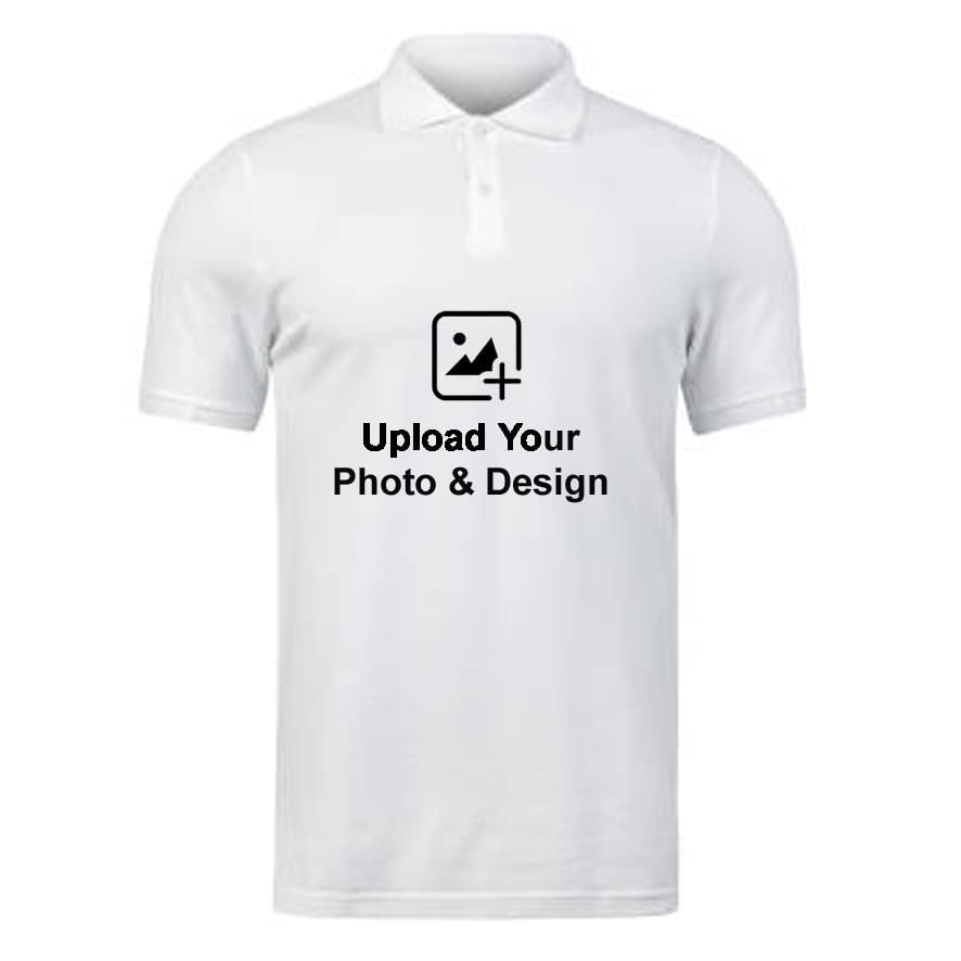 GenericR K Fashions Customized Printed Cotton Unisex Regular Fit Half Sleeves T-Shirt Personalized with Photo, Text, Logo, Print (White)