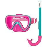 No applicable Mares 411778 411778-Kit Mascara y Tubo Snorkel Buceo Turtle Color Azul/Rosa, Adultos Unisex, Talla Única